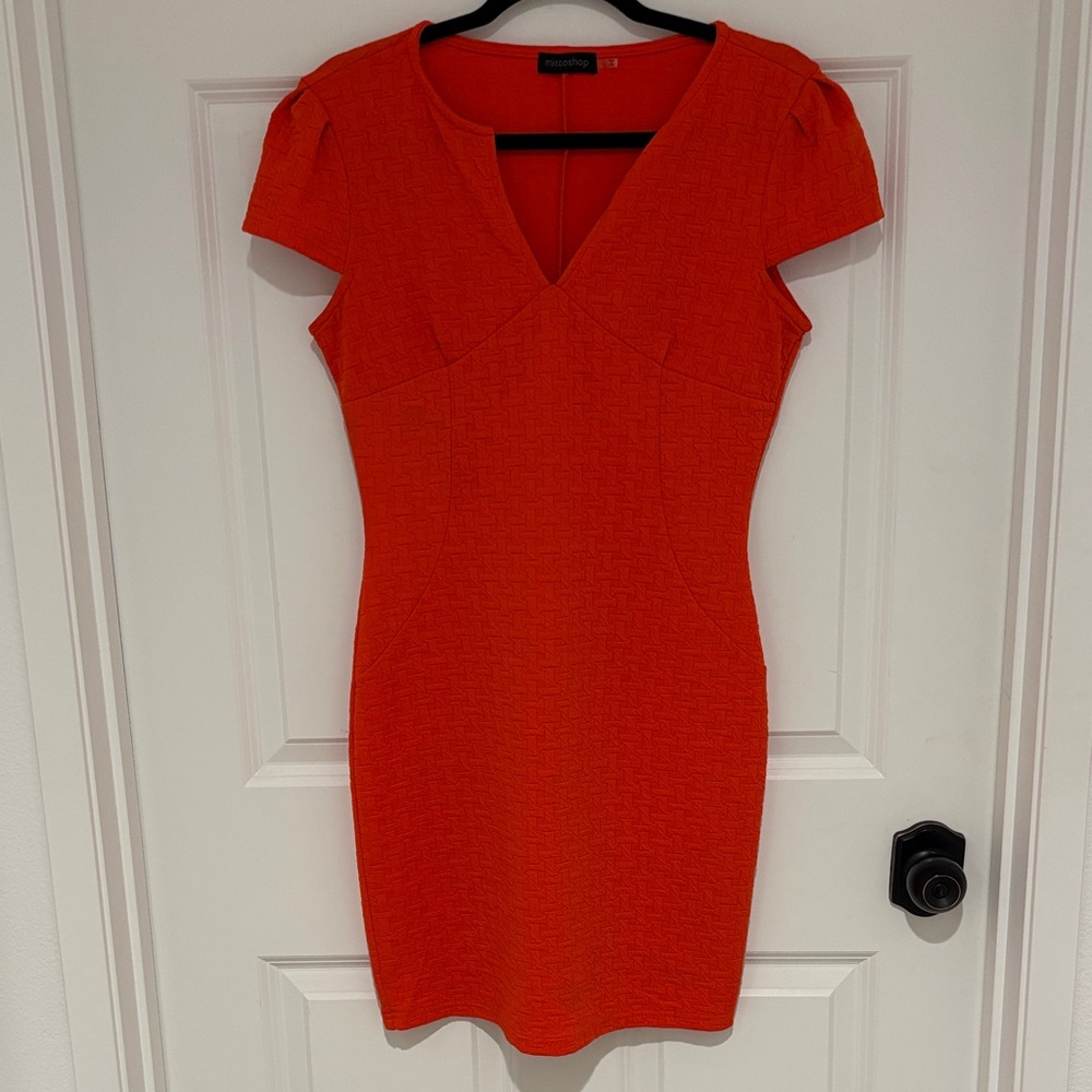 Mittoshop Bold Orange Mini Dress